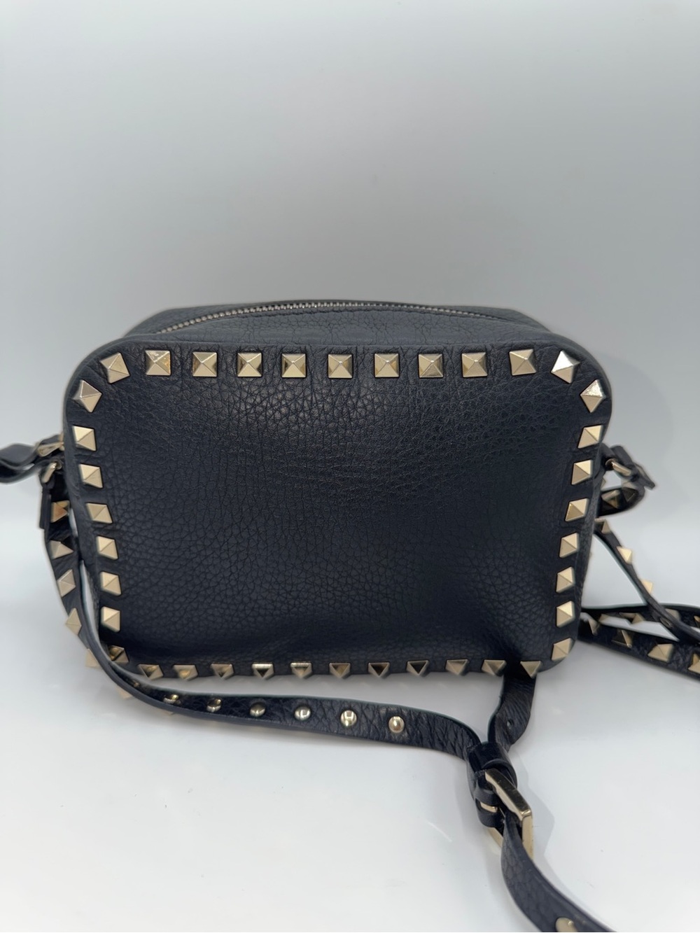 Valentino Garavani Rockstud Camera Crossbody Bag Black Adjustable shoulder strap
